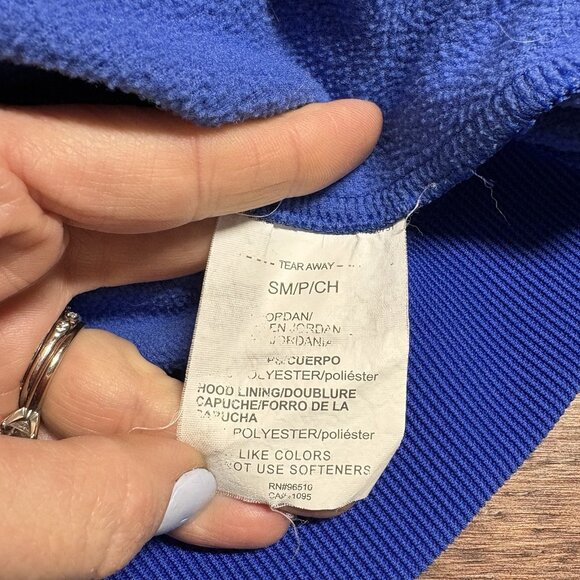 Under Armour Blue Hoodie Mens Small Hooded Sweatshirt Logo Drawstring Athleisure - Picture 5 of 5